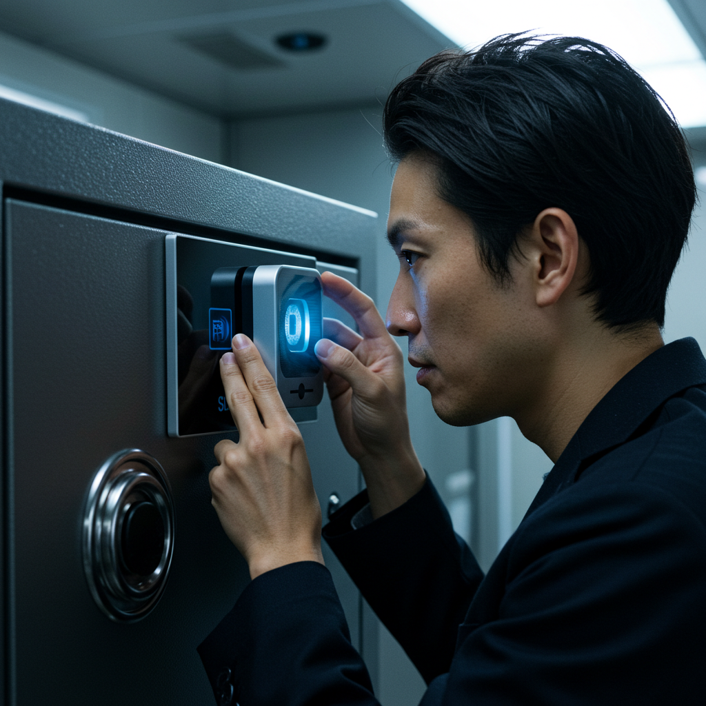 生体認証型の開け方