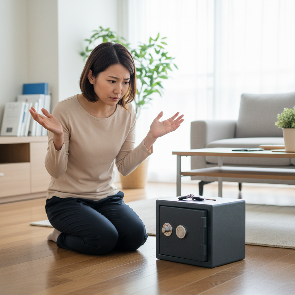 小さい金庫の鍵をなくした場合の対処法に関する画像