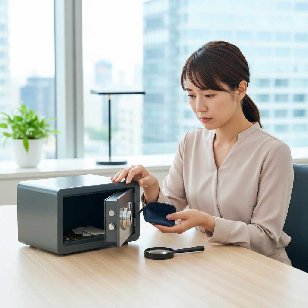 手提げ金庫の鍵紛失時の対応に関する画像