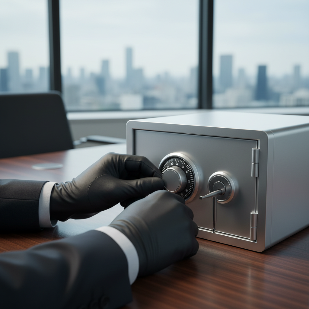 ダイヤル式金庫で鍵がない場合の解錠に関する画像