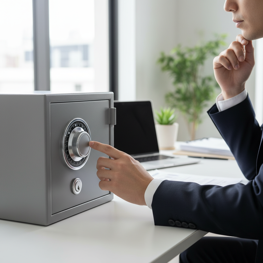 金庫の鍵がない、ダイヤル式4桁の場合の解錠方法に関する画像